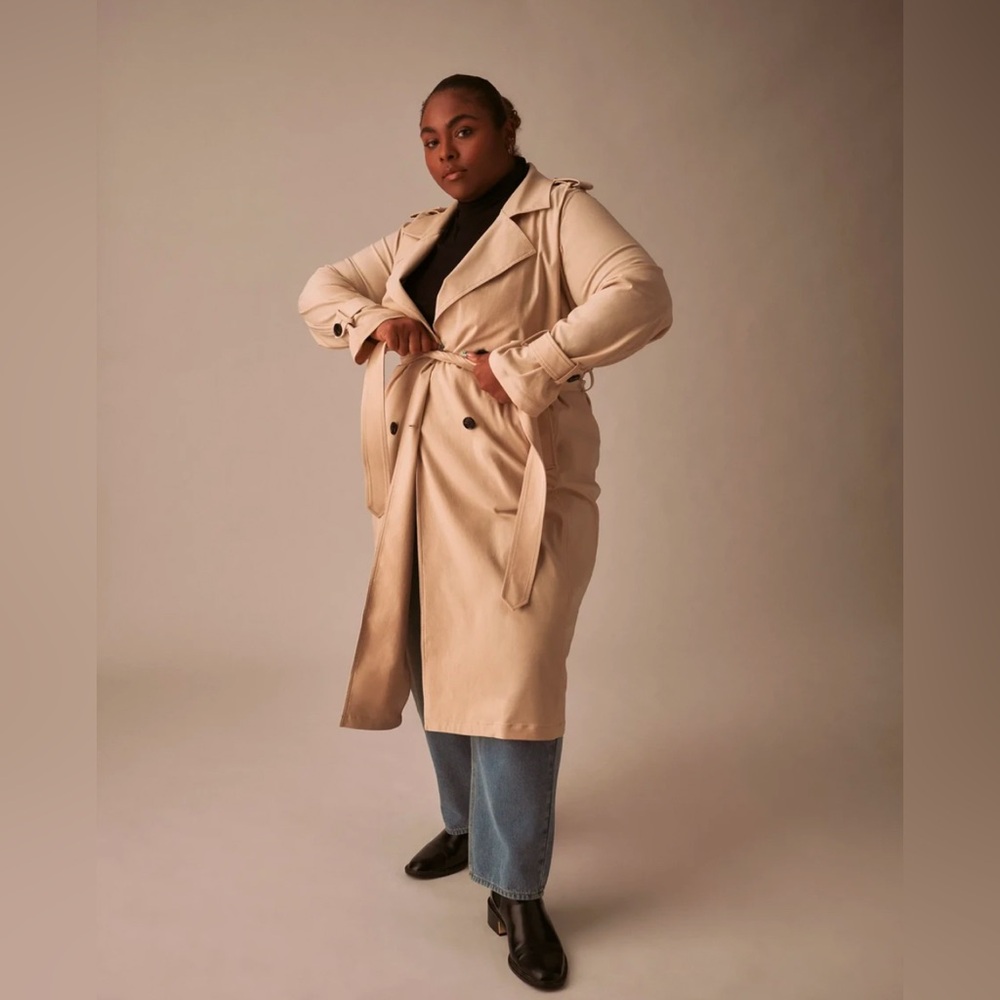 Universal Standard Henning x US Park Soft Trench in Smoke women’s Size 18-20